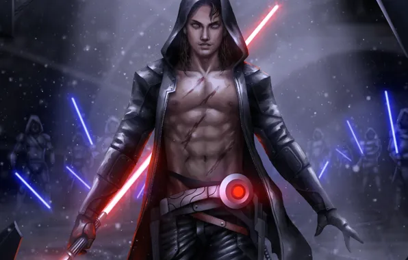 Picture star wars, fan art, lightsaber, sith