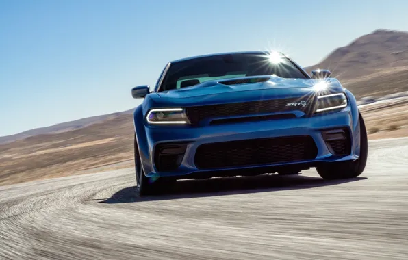 Picture Road, Speed, Dodge, Lights, Charger, Hellcat, SRT, 2020, Dodge Charger SRT, Hellcat widebody