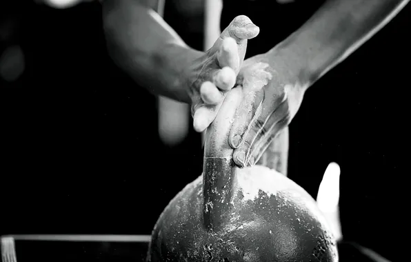 Picture hands, crossfit, Russian dumbbell