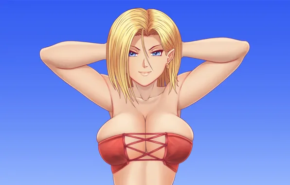 Picture girl, sexy, cleavage, boobs, anime, blue eyes, beautiful, short hair