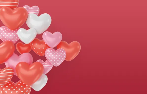 Picture rendering, holiday, heart, heart, hearts, heart, Valentine's Day, Valentine's day