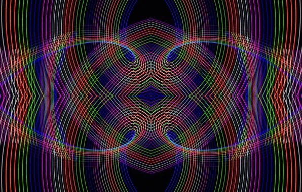 Picture line, colored, symmetry