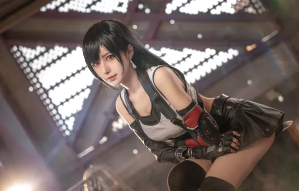 Picture the game, Asian, game, character, Final Fantasy 7, character, cosplay, Tifa Lockhart, Tifa Lockhart, Square …