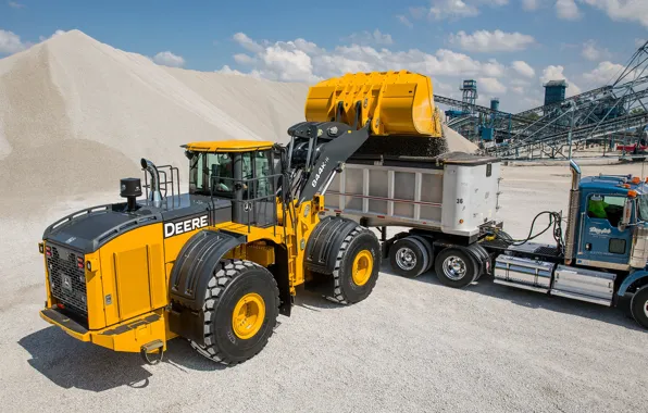 Picture big, construction, wheelloader, John Deere, 844k