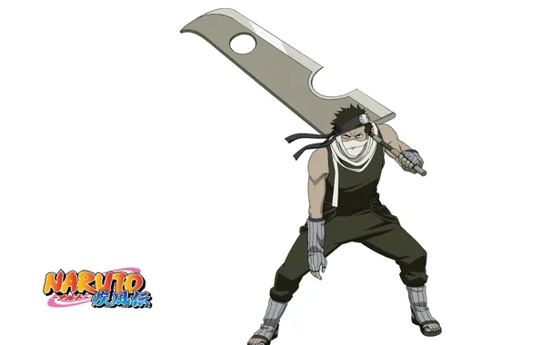 Picture Naruto, stand, ninja, bandage, Momochi Zabuza, Naruto shippuuden, bandage on forehead, a huge sword