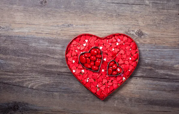 Picture love, heart, candy, hearts, red, love, heart, wood