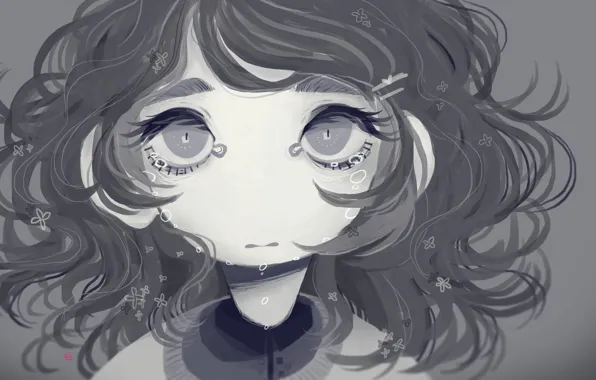 Picture loneliness, mediocrity, resentment, baby, tears, big eyes, face, by SagaTale
