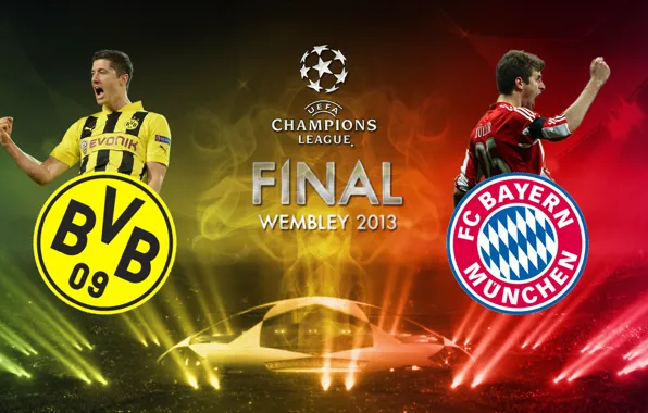 Picture football, player, borussia dortmund, bayern, wembley, muller, final, Dortmund, Lewandowski