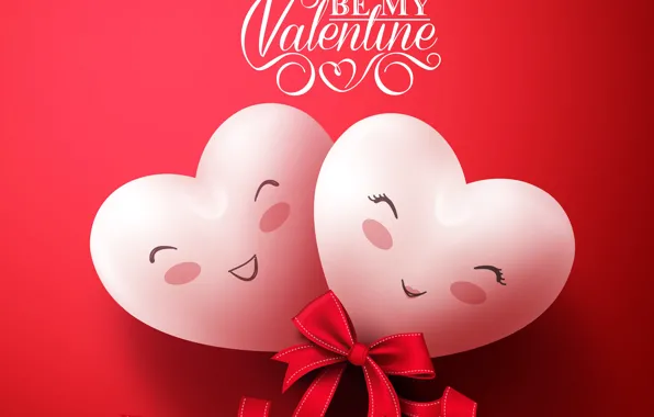 Picture love, romance, heart, bow, Valentine's Day