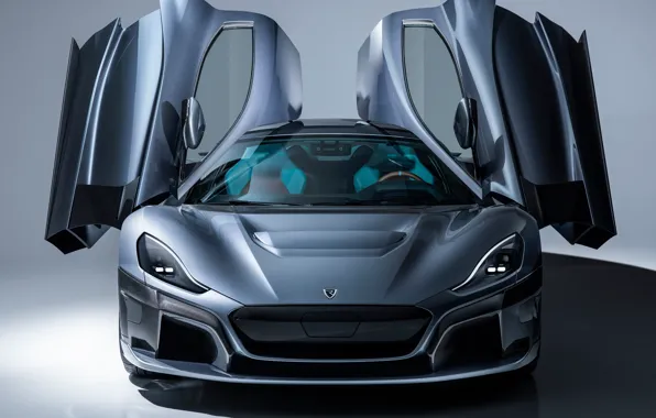 Picture supercar, front view, 2018, Rimac, electric car, C-Two