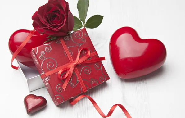 Picture photo, Flowers, Heart, Roses, Holiday, Different, Gifts, Burgundy