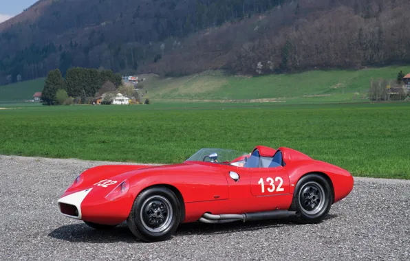 Picture Maserati, Retro, W.R.E.-Maserati, Red Maserati