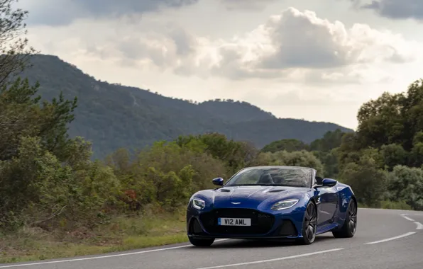 Picture Aston Martin, DBS, Road, Mountains, Superleggera, Volante, 2019, Aston Martin DBS Superleggera Volante