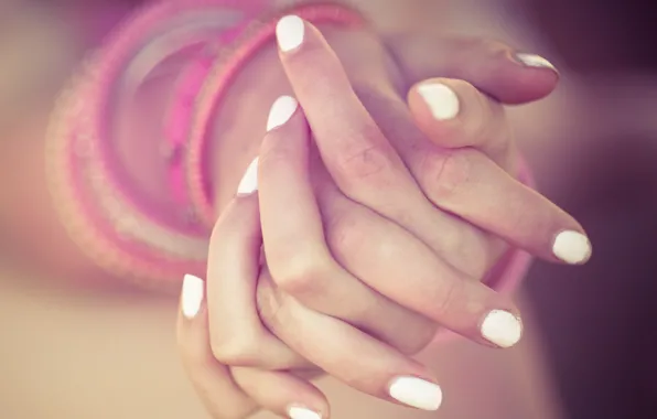 Picture white, hands, warm, White, lacquer, tone