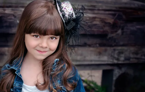 Picture portrait, girl, hat