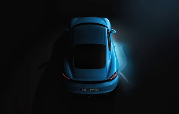 Picture Auto, Blue, Porsche, Machine, Cayman, Blue, Car, Rendering, Transport & Vehicles, Sergey Poltavskiy, by Sergey …