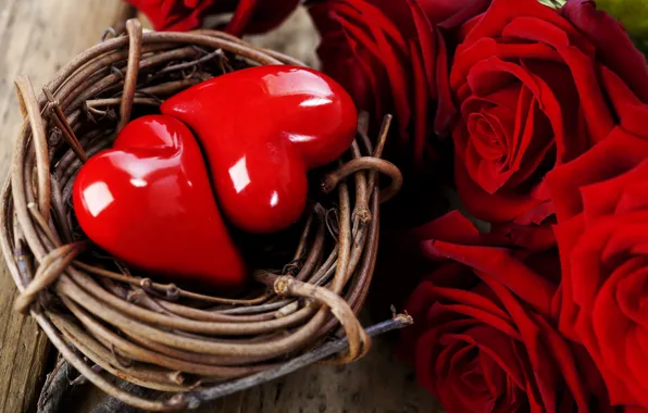 Picture love, heart, roses, love, heart, romantic, Valentine's Day
