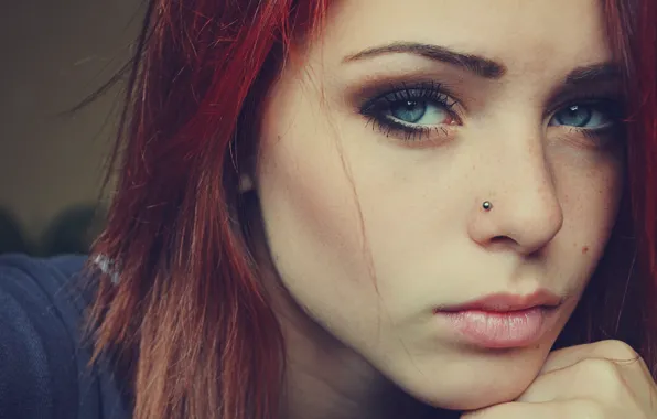Picture look, Girl, eyes, beautiful, redhead