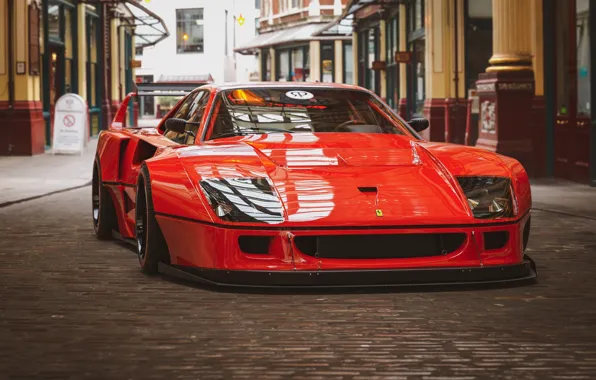 Picture Red, Auto, Machine, Red, Rendering, Sports car, Sportcar, Ferrari F-40, Transport & Vehicles, Rostislav Prokop, …