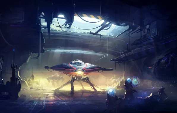 Picture fiction, aliens, the suit, robot, art