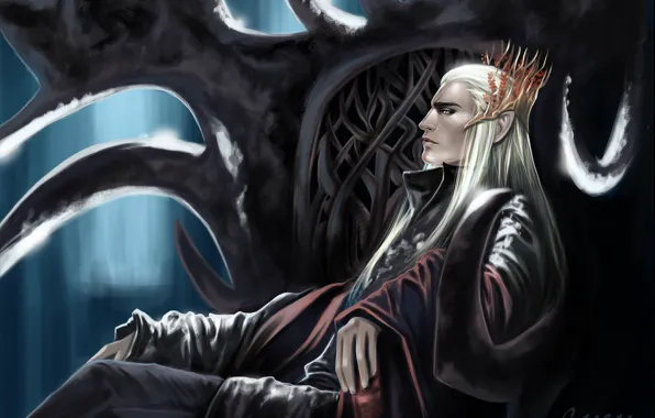 Picture elf, crown, the Lord of the rings, art, the throne, the lord of the rings, …