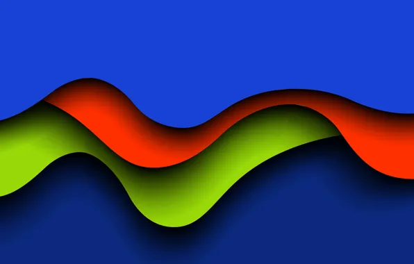 Picture blue, red, abstraction, colorful, green, Abstract, background, papercut