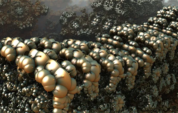 Picture bubbles, fractal, 3D graphics
