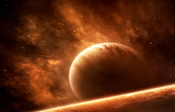 Picture light, red, planet, Sci Fi