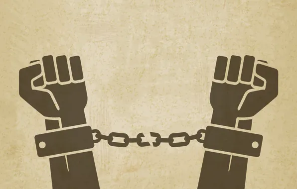 Picture freedom, hands, chains