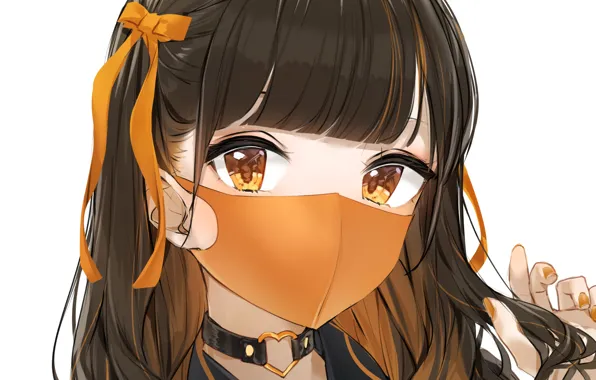 Picture mask, girl, heart