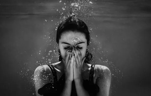 Picture bubbles, underwater, serenity