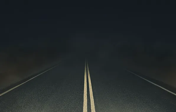Picture Road, Night, Wallpaper, Darkness, Art, Void, The author's work, Road to nowhere