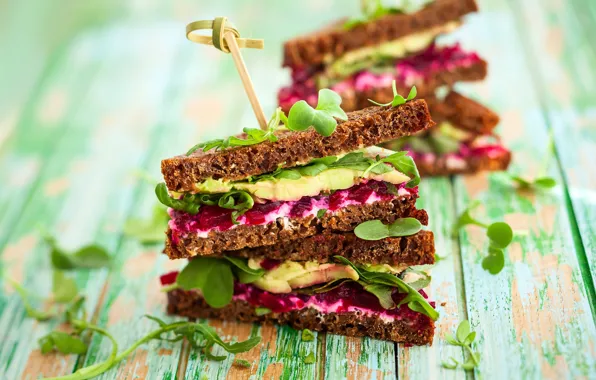 Picture greens, cheese, bread, sandwich