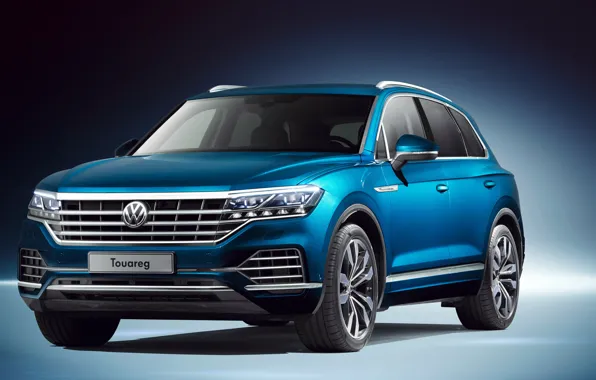 Picture TDI, Volkswagen, front view, Touareg, 2018