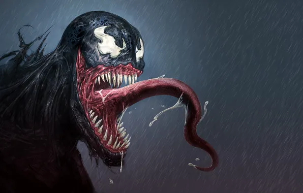 Picture Language, Rain, Teeth, Marvel, Venom, Venom, Symbiote, Creatures