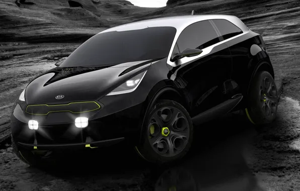 Picture Concept, Black, Kia, (2016), Niro