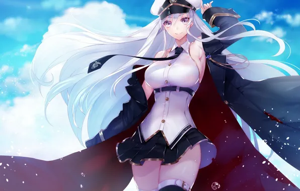 Picture kawaii, military, big, anime, zettai ryouiki, pretty, asian, oppai, bishojo, seifuku, navy, US Navy, japonese