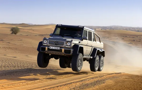 Picture Mercedes-Benz, Sand, Desert, Mercedes, AMG, SUV, G63, 6x6