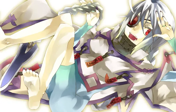 Picture girl, smile, Blazblue, manicure