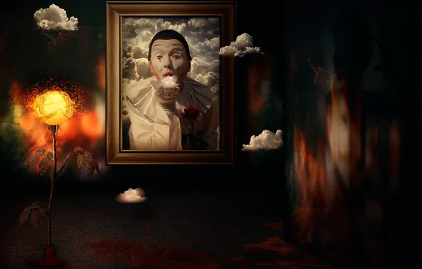 Picture clouds, fantasy, portrait, art, MIM
