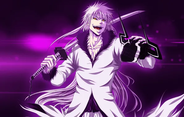 Picture sword, game, Bleach, long hair, anime, katana, spirit, asian