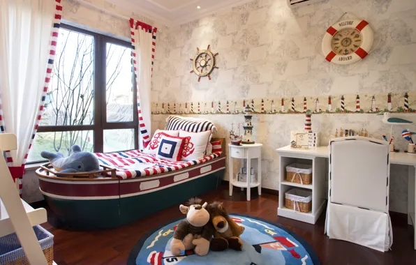 Picture design, furniture, bed, interior, children's room, Childrens bedroom