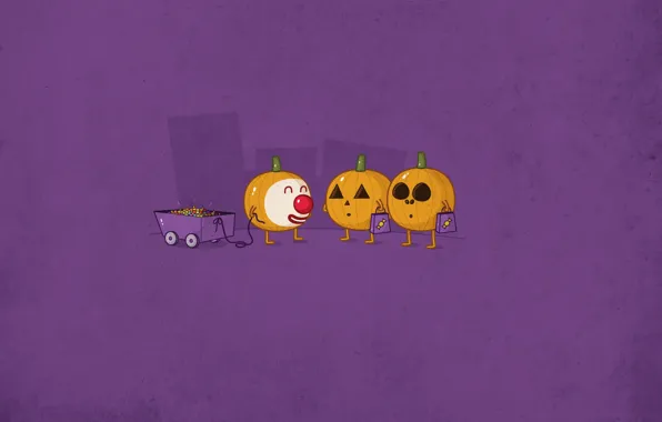 Picture holiday, car, candy, pumpkin, Halloween, Halloween, smiley