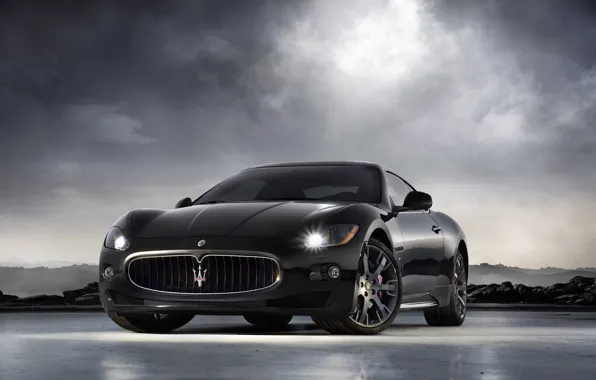 Picture black, Maserati, GranTurismo-S
