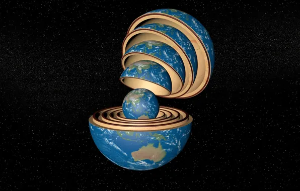Picture space, earth, ball, Earth, matryoshka