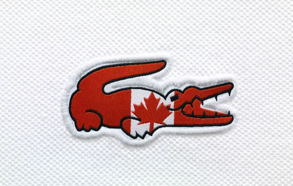 Picture crocodile, flag, Canada, Lacoste