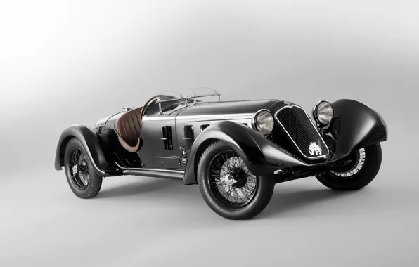 Picture retro, background, Alfa Romeo, the front, Alfa Romeo, 1929, 1750