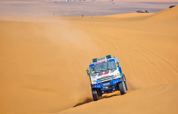 Picture The sky, Sand, Nature, Sport, Speed, Traces, Race, Master, Beauty, Russia, Kamaz, Rally, Rally, KAMAZ, …