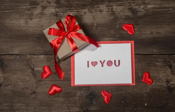 Picture love, gift, heart, hearts, red, love, heart, wood, romantic, valentine's day, I love You