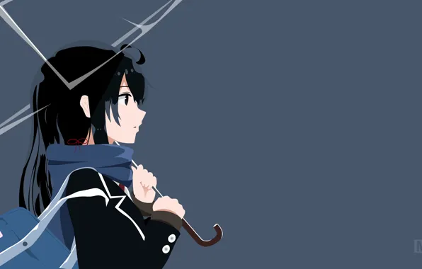Picture girl, umbrella, Shipping Was Yukinoshita, Nisekoi, Pink time of my school life a fraud